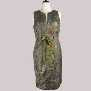 Vintage "Chetta B" Formal Metallic Floral Dress Size 12